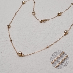 COLLAR B4MM-B2MM X TRAMOS ORO LAMINADO 18K