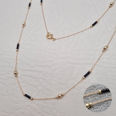 COLLAR MIYUKI TRAMOS B3MM ORO LAMINADO 18K
