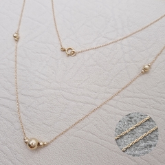 COLLAR B6MM-B4MM ORO LAMINADO 18K