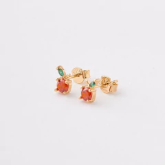 TOPO NARANJA PIEDRA ORO LAMINADO 18K