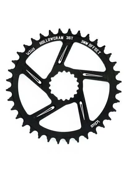 COROA ICTUS HOLLOWGRAM OFFSET 3MM 36 T PRETA