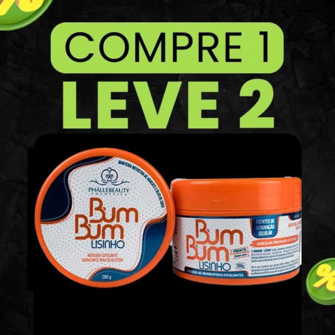 Compre & Ganhe 02unid. BumBum Lisinho - Máscara Esfoliante Hidratante p/ Glúteos 280g - comprar online