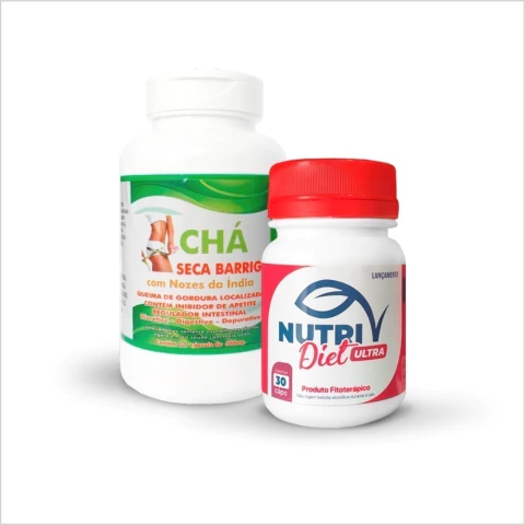 Nutri Diet Ultra 30 Cáps + Chá Seca Barriga 60 Cáps - comprar online