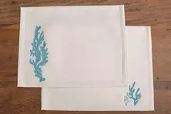 Jogo Americano Impermeável Coral - Kit c/ 2 Unidades - Ponto por Ponto