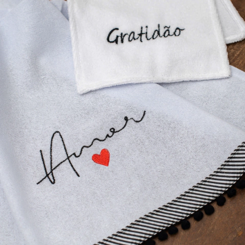 Kit pano de prato e de pia brancos