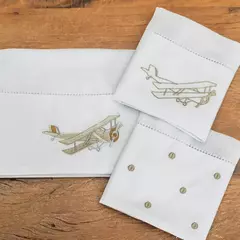 Kit Fralda com 2 Lenços Avião - comprar online
