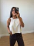 Blusa em Linho com Detalhes Bordados Areia