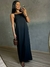 Vestido Alongado Reto Preto