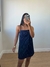 Vestido Azul Marinho Risca de Giz - Lila Brand