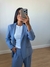 Blazer Alfaiataria Giseli Azul Fendi na internet