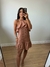 Vestido Frente Unica Amarração Rosa Seco