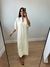 Vestido Longo Com Mangas Bege - Lila Brand