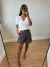 Short Alfaiataria Rebeca Cinza - loja online