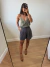 Short Alfaiataria Rebeca Cinza - comprar online