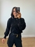 Blusa Tricot com Mangas Preto
