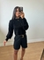 Blusa Tricot com Mangas Preto na internet