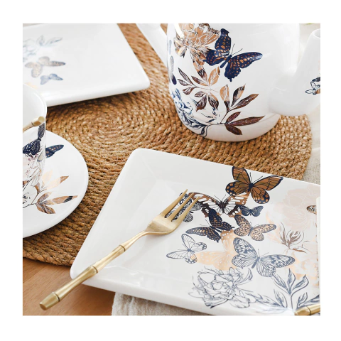 FUENTE RECTANGULAR GRANDE Butterfly BLUE