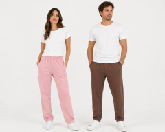 Pantalón recto frizado
