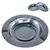Cinzeiro redondo aço inox para 3 cigarros bandeja de cinzas para bar
