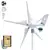 Gerador de turbina eólica 600W 12V 24V 3 5 lâminas Gerador eólico residencial - comprar online