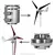 Gerador de turbina eólica 600W 12V 24V 3 5 lâminas Gerador eólico residencial - comprar online