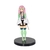 Figura de ação de Mitsuri Kanroji do anime Demon Slayer, com cabelo rosa e verde, vestindo uma roupa tradicional de caçadora de demônios, em uma base preta.