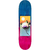 Shape para skate Chaze Maple 8.25 com design colorido e ilustração de Silas Ribeiro, mostrando um cenário futurista com um sol e uma figura humana.