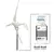 Gerador de energia eólica 3 5 lâminas 400W 12V 24V com controlador MPPT - Nargué art Tabacaria & Óleo de cbd 
