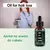  óleo de cbd % para ajudar na queda de cabelo, com mulher segurando uma escova cheia de cabelo.