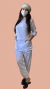 Scrub Gola Padre Manga Longa Feminino com elastano (Pratic)