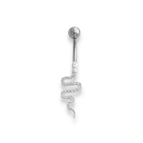 Piercing Cobra Cravejada Umbigo - comprar online