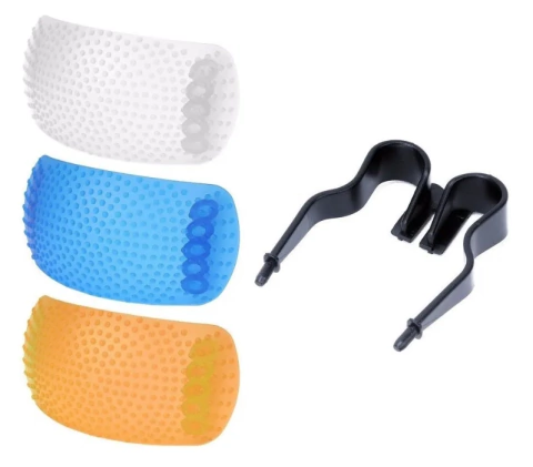 3 DIFUSORES – 3 color pop- PARA SPEEDLITE – GODOX