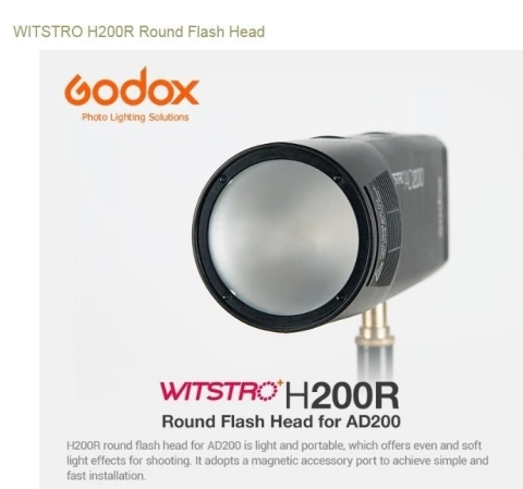 H200R -CABEZAL REDONDO PARA AD 200 GODOX