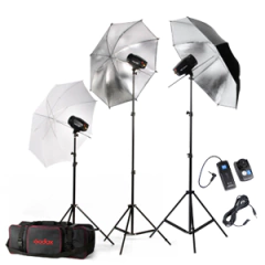 KIT GODOX FLASH ESTUDIO M 180 A X 3