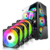 Imagem do KIT 4 COOLER FAN COOLMOON JOY PWM 4PIN ARGB 5V + CONTROLADOR