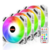 Imagem do KIT 4 COOLER FAN COOLMOON NORTH WIND PWM ARGB + CONTROLADOR