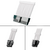 Kit 4 Cabos Sleeved Branco Extensor Fonte Atx Eps Pci-e - RURT STORE