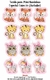 Recorte em tecido Mini Naninha - Cutes 06 (Variados)