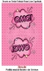 Recorte em tecido Painél Livre Dublado Espelhado - Love Pink - 08