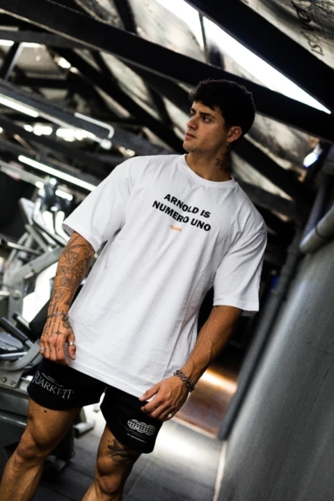 Remera Fuark Oversize Arnold Culturismo Gym