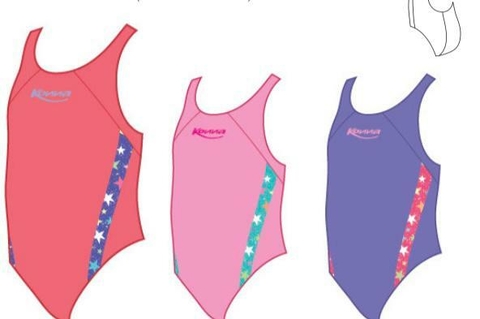 Malla Natacion Konna Niñas Resistente Al Cloro Mod Pinky