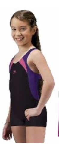 Malla Natacion C/pierna Para Niñas Mod Folk Marca Konna