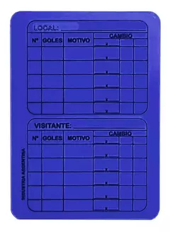 Tarjeta De Arbitro Azul Futbol Futsal Handball