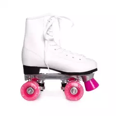 Patin Artistico Ez Life Base Aluminio 4 Ruedas Bota Blanca - comprar online