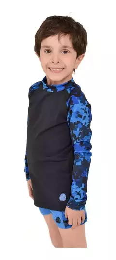 Remera larga Proteccion Solar Niños Uv50 Folau Pileta - comprar online
