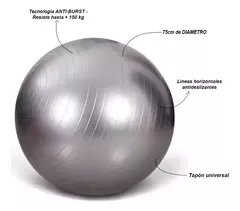 Pelota Pilates 55cm Esferodinamia Yoga + Inflador Dfs - comprar online