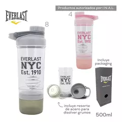 Vaso Shaker Proteina C/ Mezclador Compartimiento Suplemento - tienda online