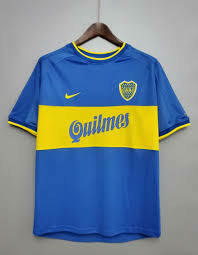 Camiseta replica Boca retro publicidad quilmes nike año 2000