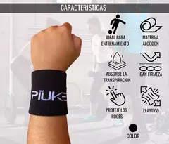 Imagen de Muñequeras Piuke Tenis Padel Squash Cortas Absorbentes
