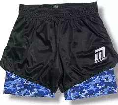 Short Con Calza+bolsillo Interior Deportivo Gym Muscul